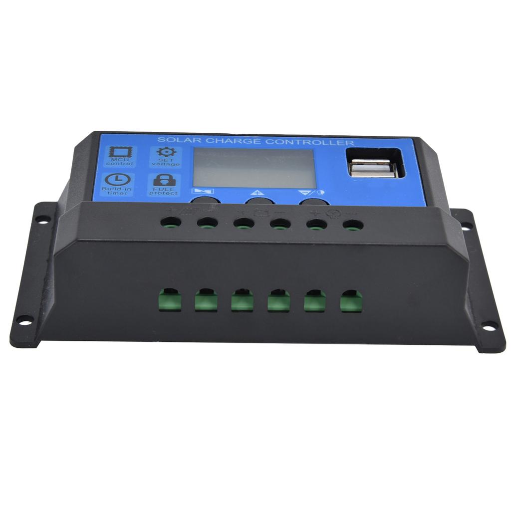 Solar Charge Controller LCD Display Dual USB Intelligent Control Regulator DC 12V?24V10A