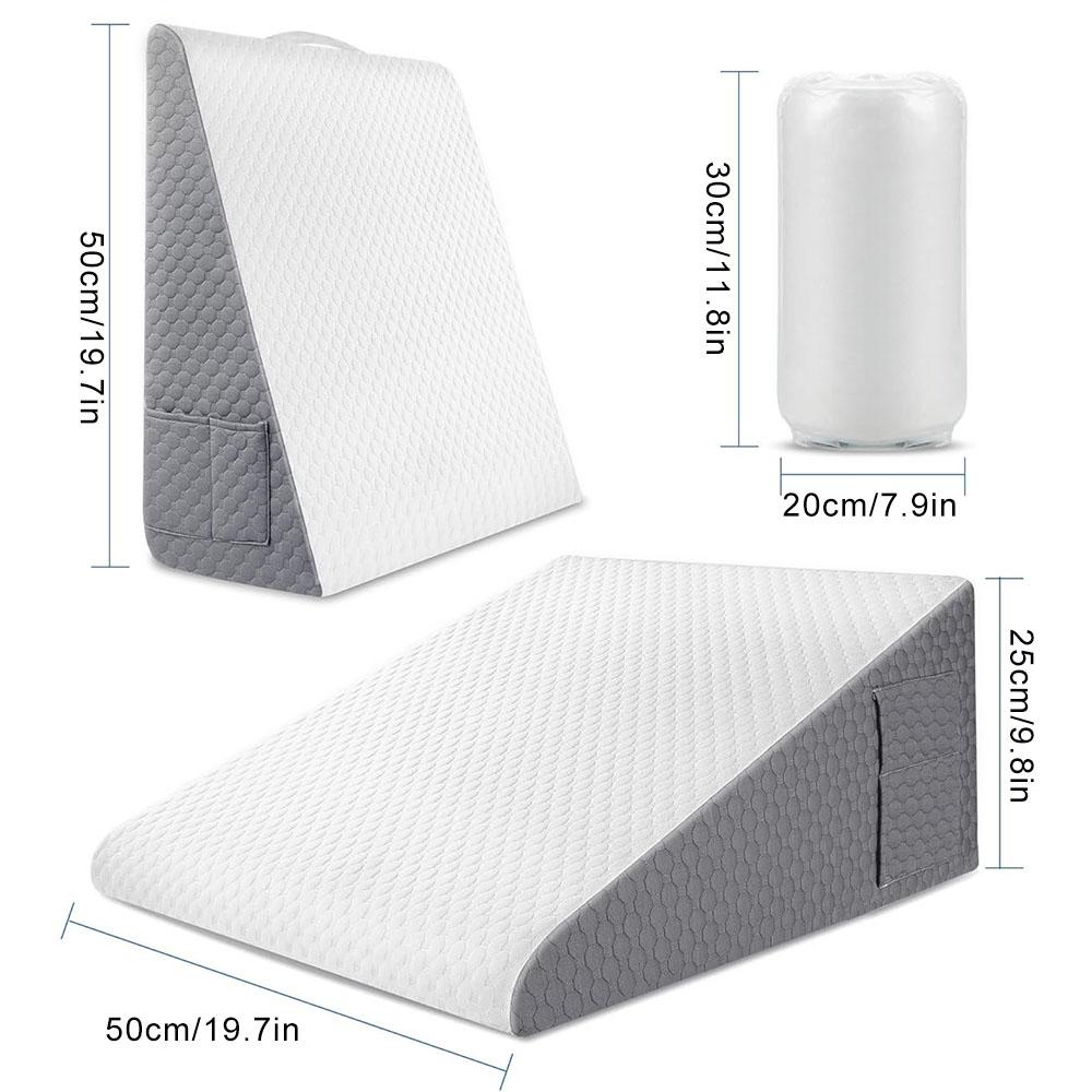 Wedge Pillow for Acid Reflux, Bed Wedge Pillow for Headboard, Triangle Pillow for Back Pain Relief Elevated Pillows for Sleeping