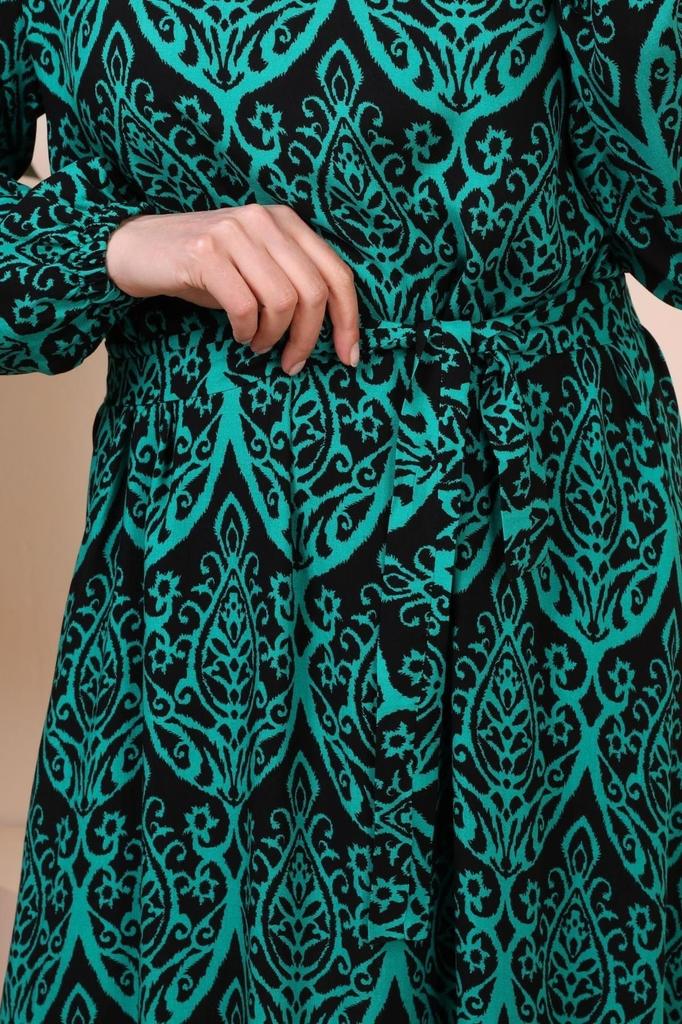 Женское платье большого размера с великолепным воротником, платье больших размеров, хиджаб, плиссированное и плиссированное платье из вискозной ткани