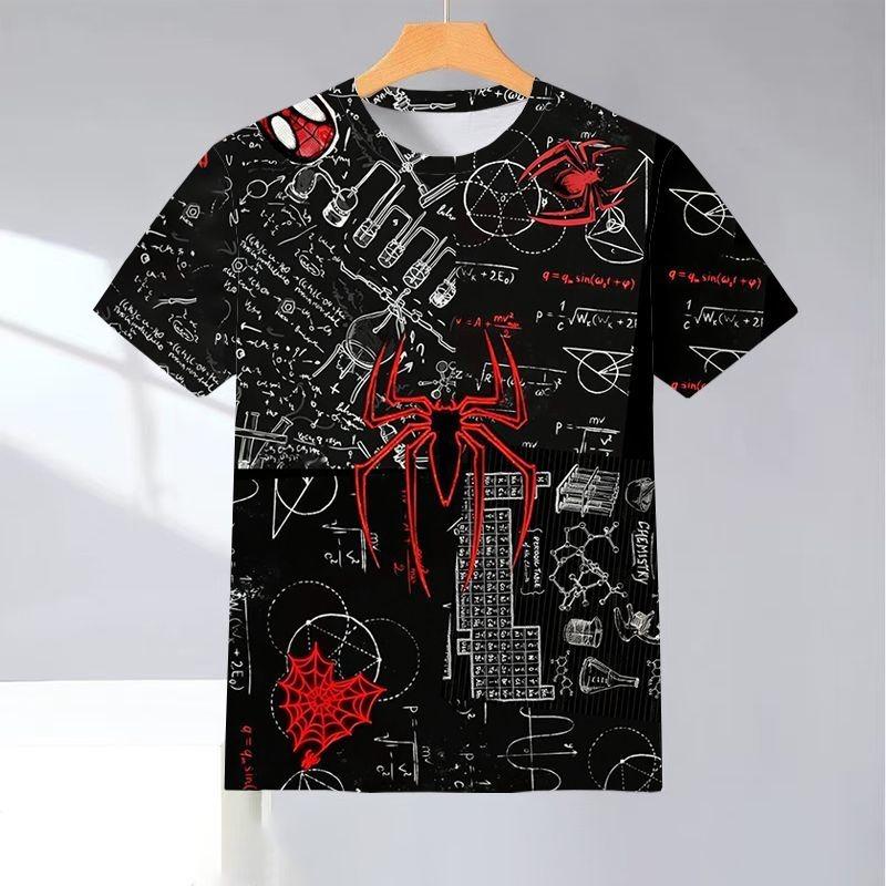 Marvel superhero pattern men's round neck summer Deadpool T-shirt breathable and casual suitable for daily commuting