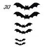 Scary Entrance Decor Halloween 3D Lighted Bat Wall Decor, Removable Felt Bats Stickers, Assorted Mounted Adornments Size, LED Glowing Clings