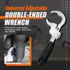 1 Set of Adjustable Wrench Universal Double-ended Wrench Aluminum Alloy Open Wrench Bathroom Plumbing Faucet and Sink Repair Tool
