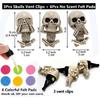 Evil Skull Car Air Fresheners Vent Clips, Cool Skull Car Accessories With 6 Felt Pads, Cute Automotive Halloween Decorations Interior For Men Women