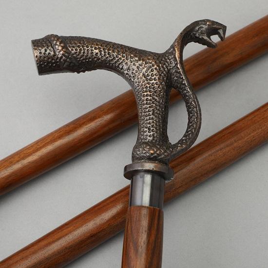 Wooden Walking Stick for Women and Men, Beautiful Antique Snake Shaped Walking Stick