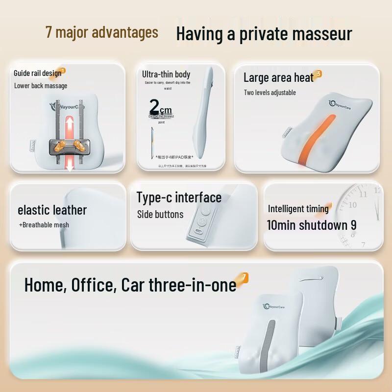 WayourCare F922 Smart Waist and Back Massager CN plug (adapter included)