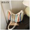 IELGY Hand-Woven One-Shoulder Messenger Dumpling Bag