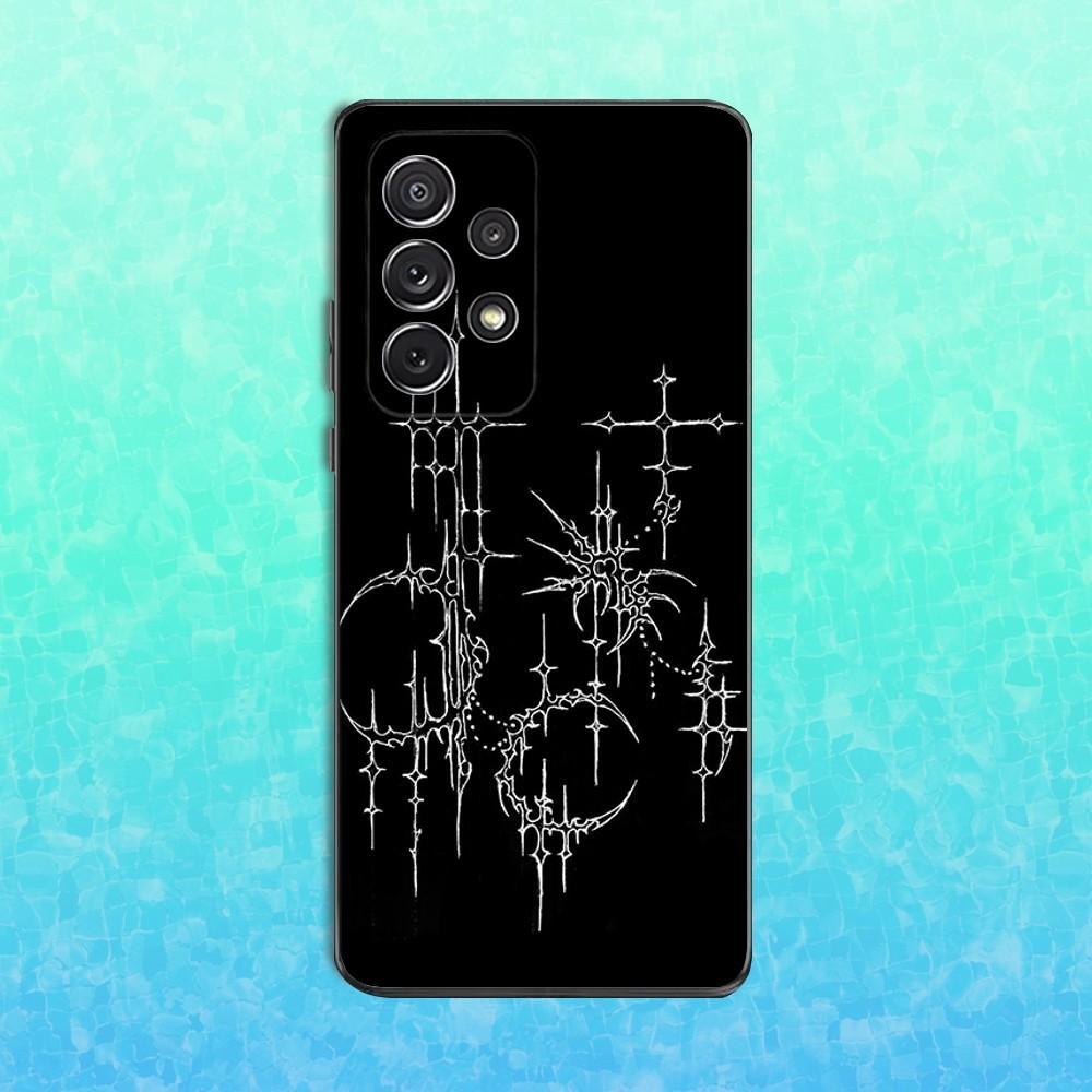 Готический Кибернетический Сигил Крест Чехол для Телефона Для Samsung S25,S24,S23,S22,S21,S20,S10,Ultra,Plus,Lite,FE,Мягкий Силиконовый Черный Чехол