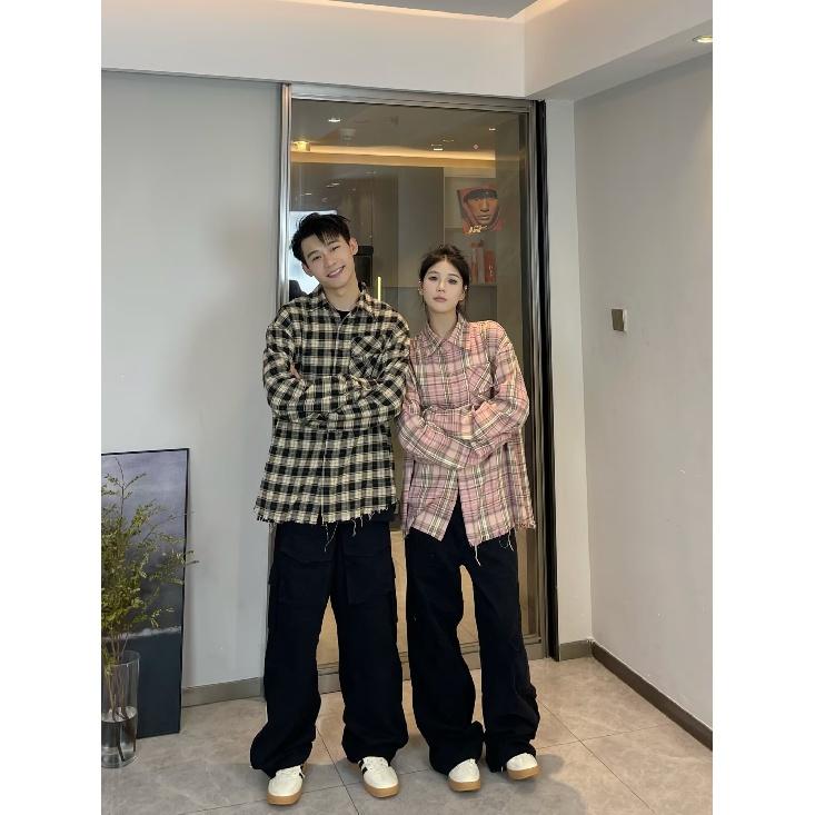 Рубашка с длинным рукавом с буквенным принтом 2024 года в японском стиле в стиле Гонконга, свободная рубашка для мальчиков, летнее модное универсальное повседневное пальто