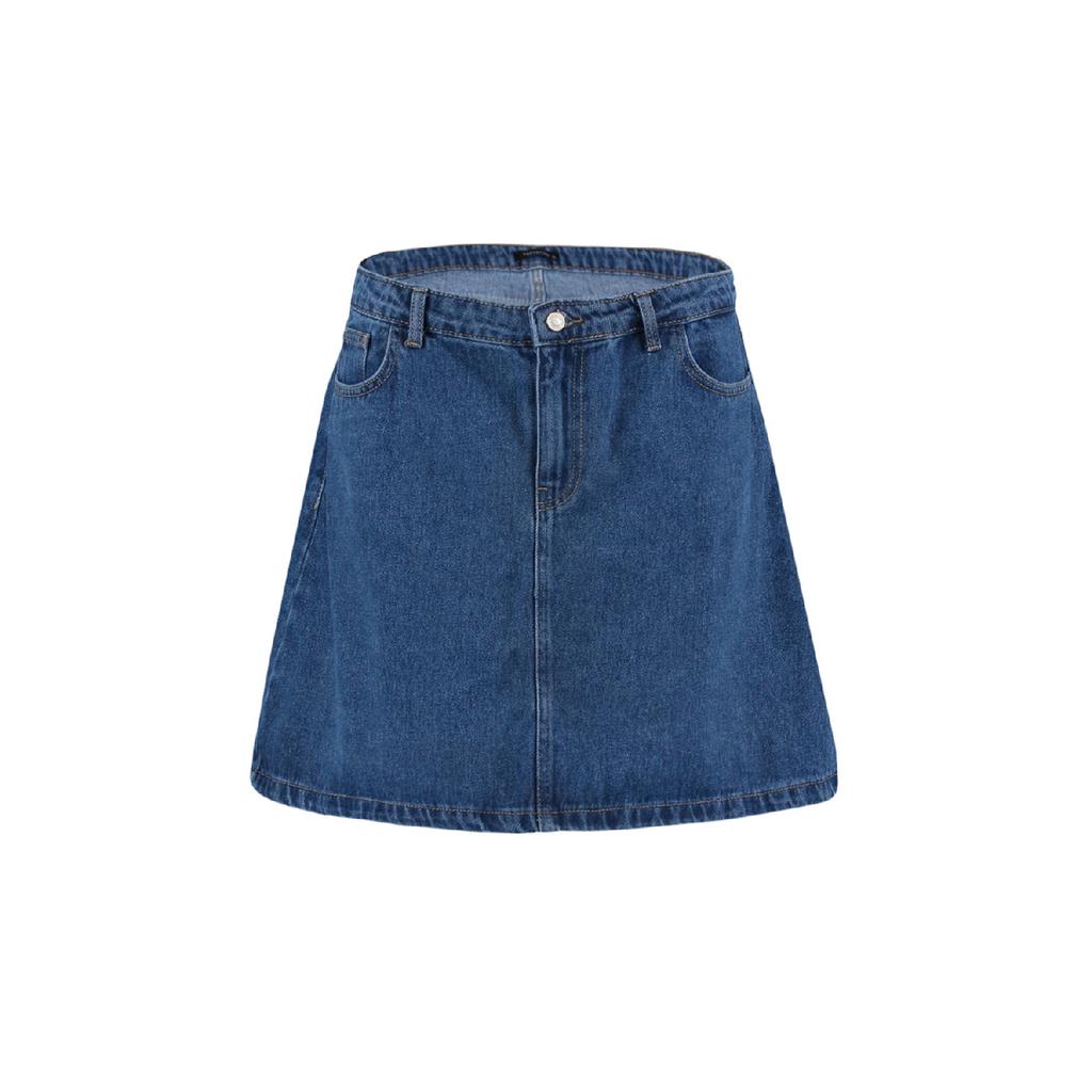 Черная джинсовая юбка трапециевидной формы с высокой талией Tbbaw23az00042