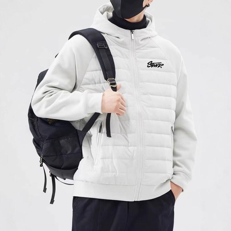 Mens Hooded Cotton Puffer Jacket Lightweight Warm Fashion Urban Style Daily Wear Size M-3XL