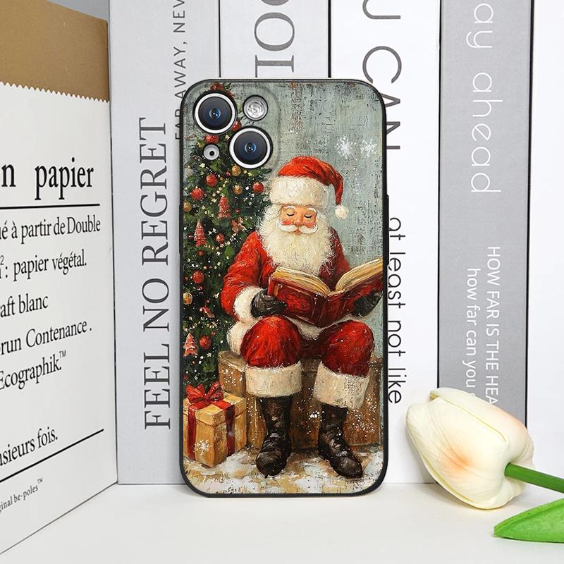 Чехол для телефона с рисунком Рождественской елки и Санта-Клауса Для IPhone 17 16 15 14 13 12 11 Pro Max XS XR X 7 8 Plus 17 Air 16E Чехол