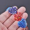 Heart Shape Mixed Flower Patterns 8mm 10mm 16mm 25mm Millefiori Glass Loose Beads for DIY Crafts Jewelry Making Accessories Findings