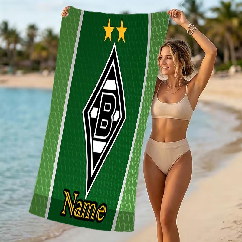Customizable personalized beach towels Borussia Mönchengladbach themed designs.Suitable for the beach, yoga, sports;ideal as beach accessories