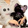 39cm Dark Serie Black Devil Skeleton Cat Plush Toy Creative Stuffed Animal Super Soft Birthday Halloween Gift Decor Dolls