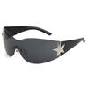 European-American Y2K Frameless Pentagram Aviator Sunglasses for Women