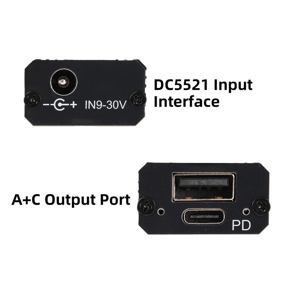 PD100W QC4.0/3.0/2.0 USB A Type-C PC Quick Charge Adapter DC 9V-24V Step Down Module Support PPS SCP FCP