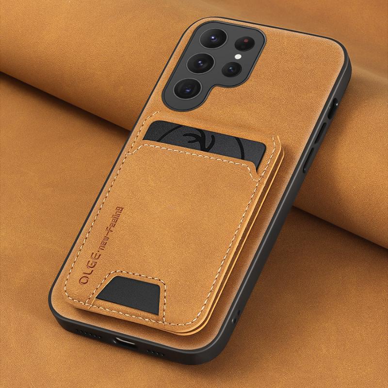 New Solid Color Leather Wallet Card Slot Bracket Phone Case For Samsung S24 Ultra S22 S20 S21 S23 FE Note 10 20 Ultra Plus Cover