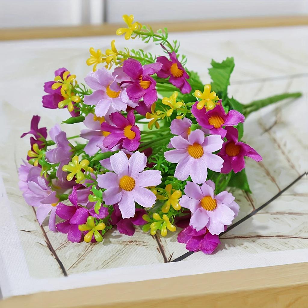 1 шт. Реалистичный букет ромашек с многоголовым дизайном - Элегантные искусственные цветы для домашнего декора и особых событий, Идеально для свадьбы