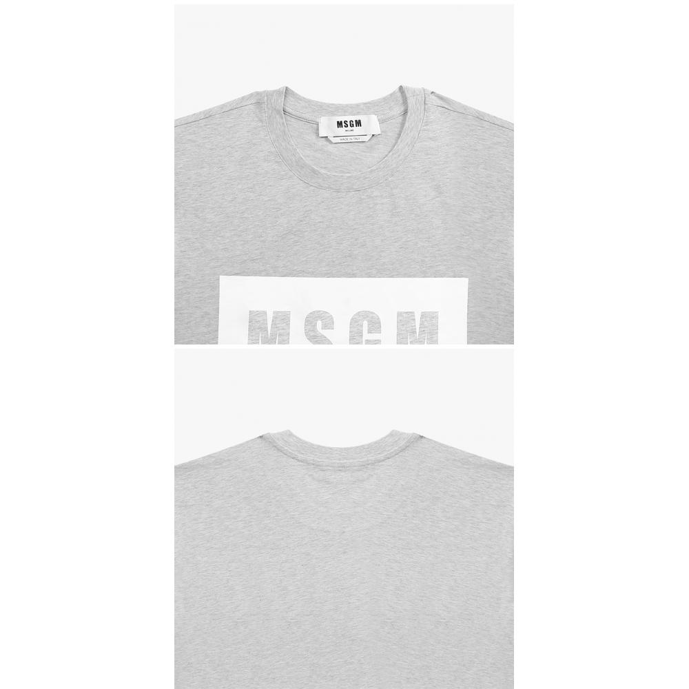 MSgm 3040mm67 217096 94 Box Logo Men S Short Sleeve Tee