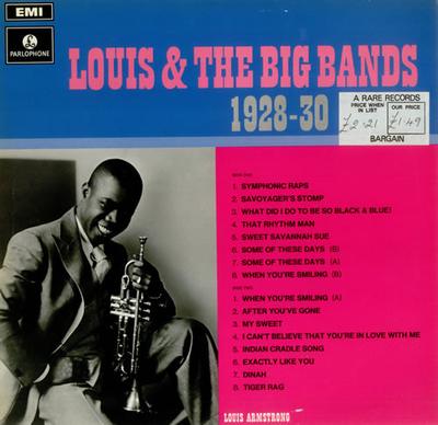 Грампластинка LOUIS ARMSTRONG Louis And The Big Bands 19281930 PMC7074 PARLOPHONE 1969 Великобритания Джаз Б/у
