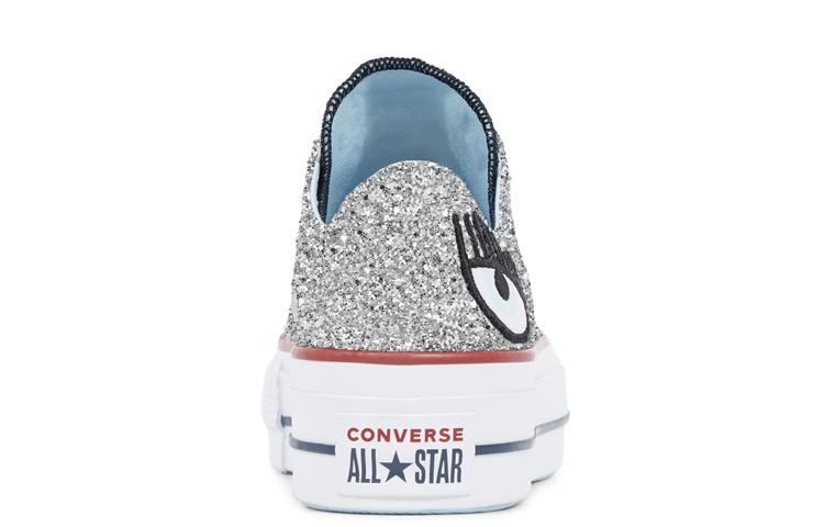 Кеды Chuck Taylor All Star Chiara Ferragni x Chuck Taylor All Star Wmns Converse Lift Ox 'Серебристо-красные' Женские 563833C