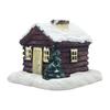 Рождественский Снежный Дом Подставка для Благовоний Украшение Рождественская Деревенская Изба из Бревен Смола Подставка для Благовоний Домашний Офисный Настольный Орнамент