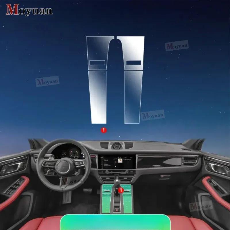 For Porsche Macan -2024 Gearbox Panel Navigation Screen Automotive Interior TPU Protective Film Anti-Scratch Sticker
