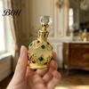Refillable Scent Bottle 15ML Vintage Luxury Perfume Bottle, Essential Oil & Fragrance Glass Dubai Arabian Style Empty Container for Travel Portable