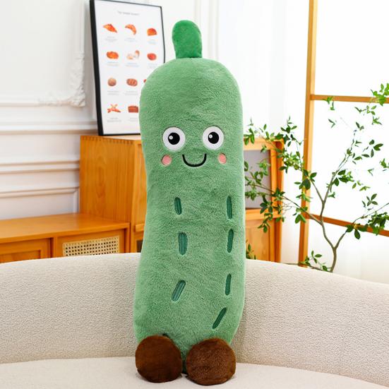 Улыбающийся Огурец Плюшевая Кукла Очаровательный Овощ Эмодзи Подушка Мягкая Набивная Овощная Игрушка Декоративные Подарки