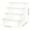 3-5 Tier Acrylic Display Stand Transparent Ladder Display Riser Rack For Cupcake Perfume Jewelry Doll Figures Décor Organizer