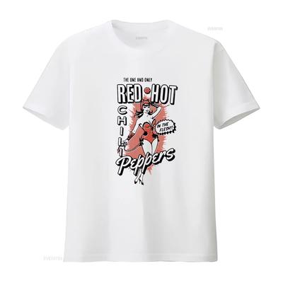 Футболка Red Hot Chili Pepper Подарок на День Матери Новый Подарок на Годовщину Унисекс Винтажная Стирка Дышащая Унисекс Растягивающаяся Удобная