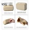 Space Saving Tissue Box Suction Cup Box, Wall Mounted Waterproof Silicone Holder, Modern Heavy Duty Dispenser Style Solid Color Dispenser, for