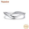 Tancise Classic стерлингового серебра 925 пробы кольцо с цирконом женские ювелирные изделия свадебное обещание вечерние подарок