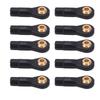 10Pcs RC Tie Rod Ball Head Durable Plastic Light Weight Wear Resistant Accurate Size M2 Tie Rod End Ball Joint