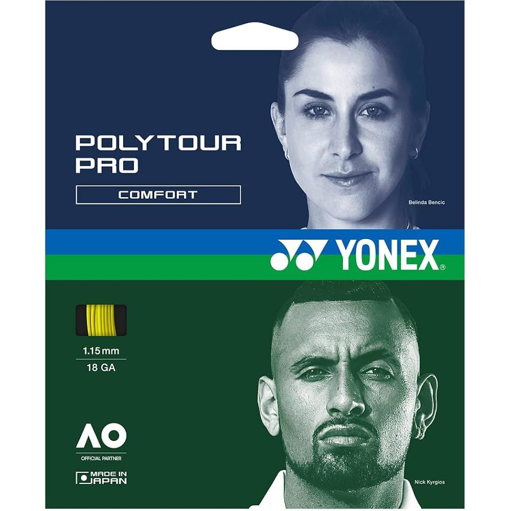 YONEX Poly Tour Pro 115 Tennis String Flash Yellow 12m 1.15mm