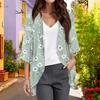 Ladies Fashion Loose Casual Print Beach Holiday   Sleeve Chiffon Cardigan