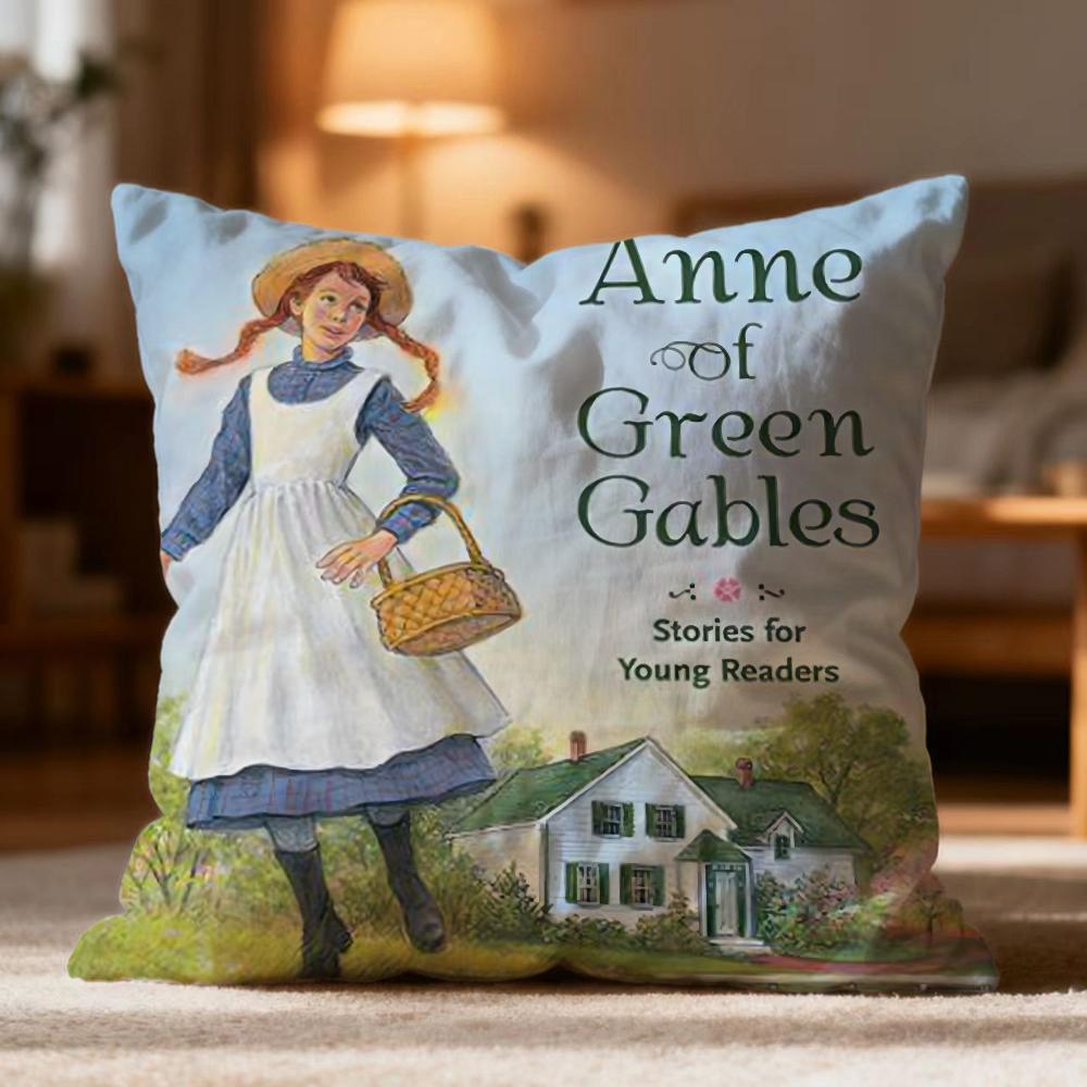 Горячая На Anne из Зеленых Крыш Наволочка Мягкая Стираемая Подушка Многоцелевая для Дивана Кровати Путешествий Офиса