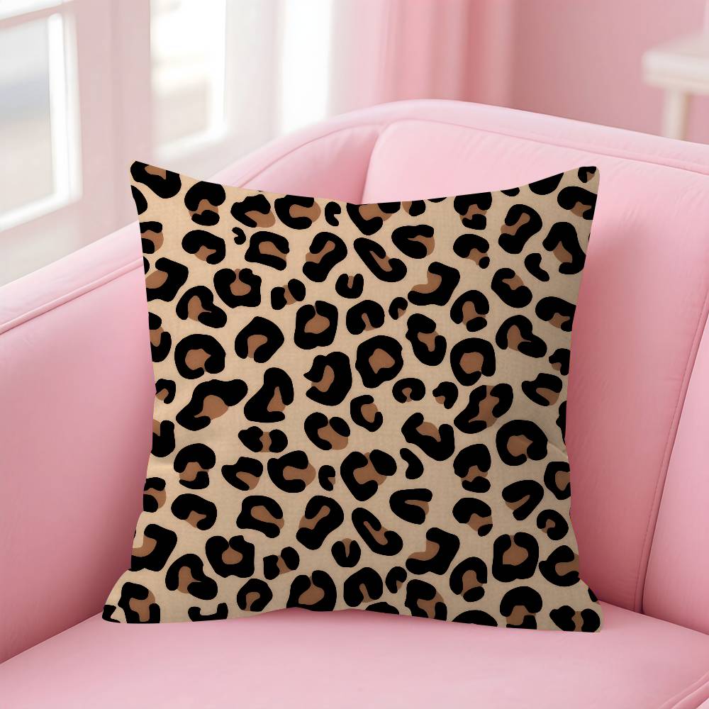 Fashion Leopard  Personalized Pillow Dust Cover Bedroom Kids Party Decoration Pillowcase Birthday Children Gift