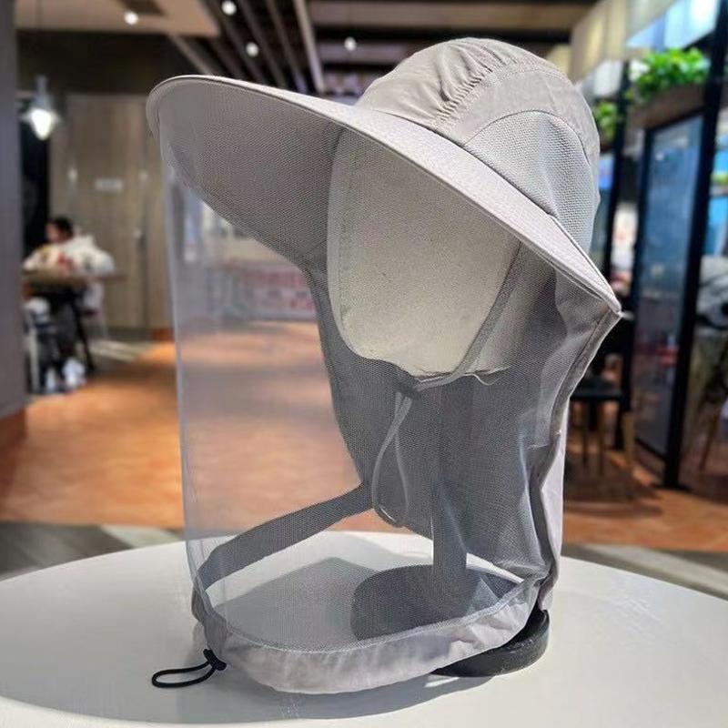 Женская и мужская шляпа от солнца, летняя шляпа-ведро для рыбалки с сеткой, для улицы, для работы, с широкими полями, для садоводства, доступно несколько вариантов