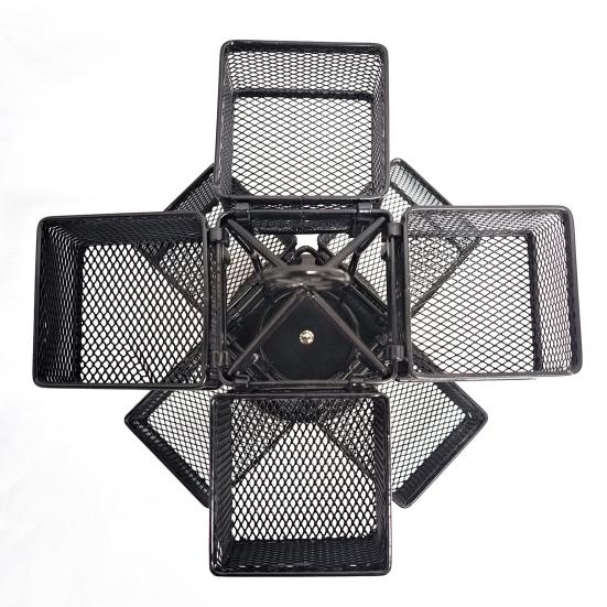 Tea Bag Organizer 2 Tier Metal Tea Bag Storage Holder with 8 Compartments Rotating Tea Bag Caddy for Kitchen Counter Up To 96 Tea Bags Storage