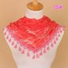 New Women Lace Monochrome Korean Triangle Scarves 140x48cm Fashionable Hollow Out Shawl Solid Rose Triangle Scarf