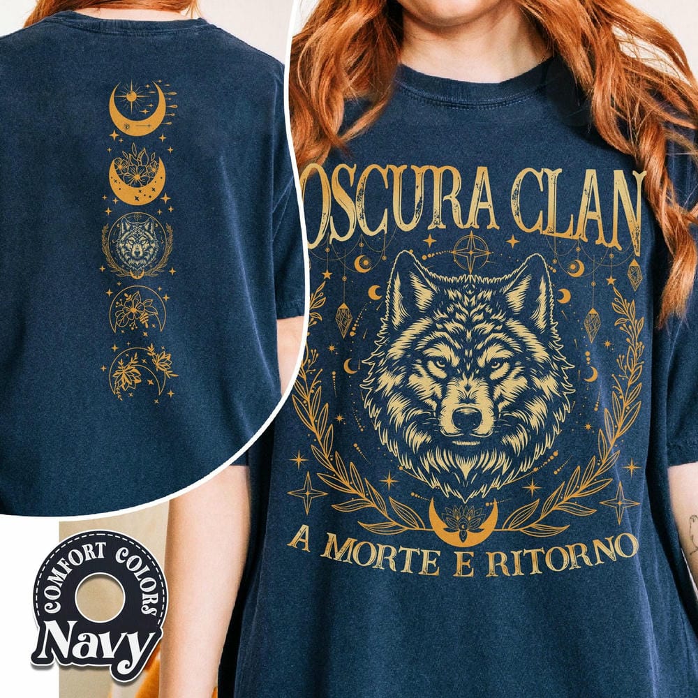 Женская Винтажная Повседневная Футболка Oscura Clan Print Комфортная Унисекс Футболка Фэнтези Забавная A Morte E Ritorno Футболка для Образа Зодиак Академия Streetwear