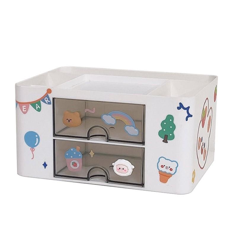 Настольный держатель для ручек, симпатичный, большой емкости, органайзер для ящиков, органайзер для канцелярских принадлежностей для студентов, офисный органайзер для девочек