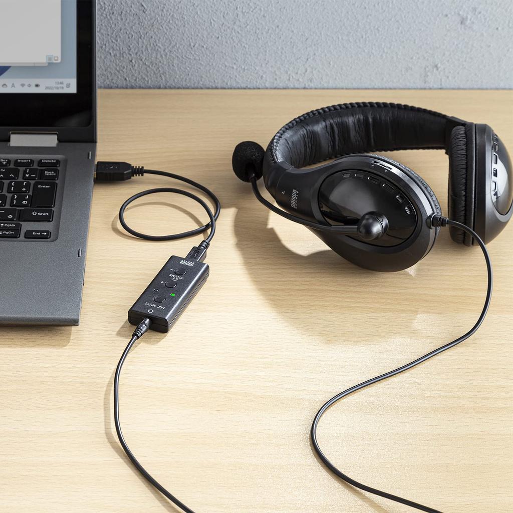 Sanwa Supply USB-адаптер для преобразования звука (для 4-полюсной гарнитуры) MM-ADUSB4N