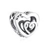 Original 925 Sterling Copper Charms Family Tree Love Heart Mom Pendant Beads Fit Brand Bracelets Necklaces Women DIY Zircon
