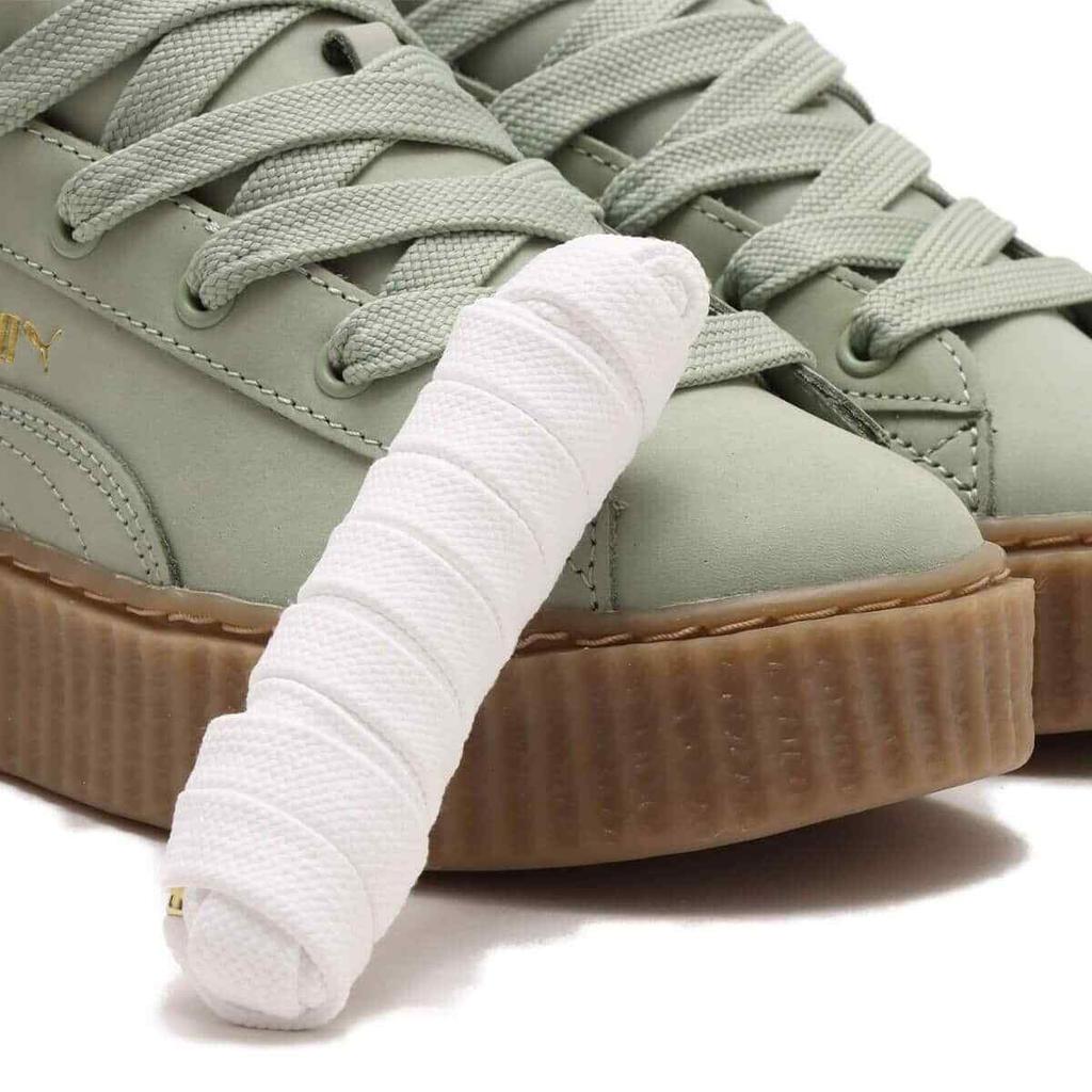 396813-02 Fenty Puma Creeper Phatty Замша Зеленый Туман Puma Золотой Резина (Мужской)