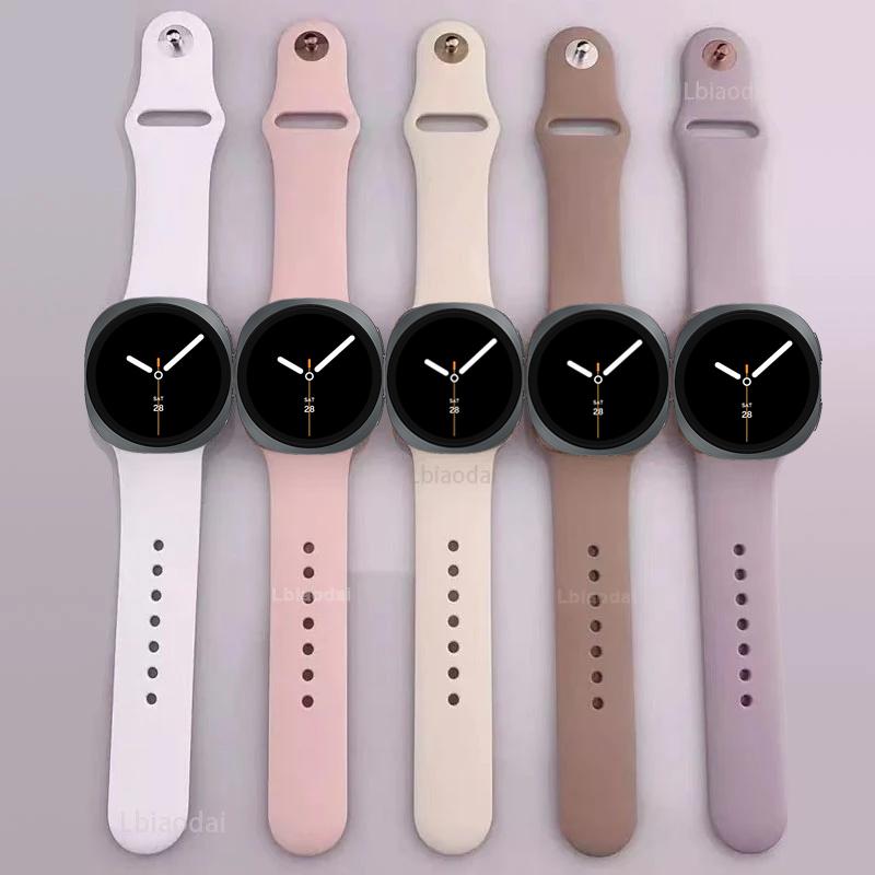 Спортивный силиконовый ремешок для Samsung Galaxy Watch 8 Ремешок 40 мм 44 мм Аксессуары браслет Браслет Correa Galaxy Watch 8 Classic 46 мм