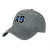 K Thin Blue Line Washed Cotton Baseball Cap Law EnforceUnisext Support Design Distressed Look Unisex Fit Adjustable Hat
