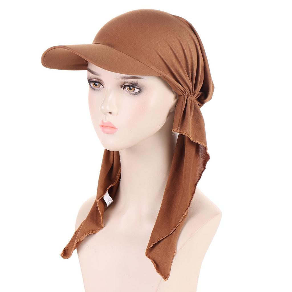 Curved Multicolor Muslim Hijab Baseball Cap