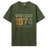 Старая Винтажная 1974 День Рождения Мужчины Женщины Футболка Жена Муж Подарки на День Рождения Надписи Цитата Графическая Одежда Футболка Оверсайз